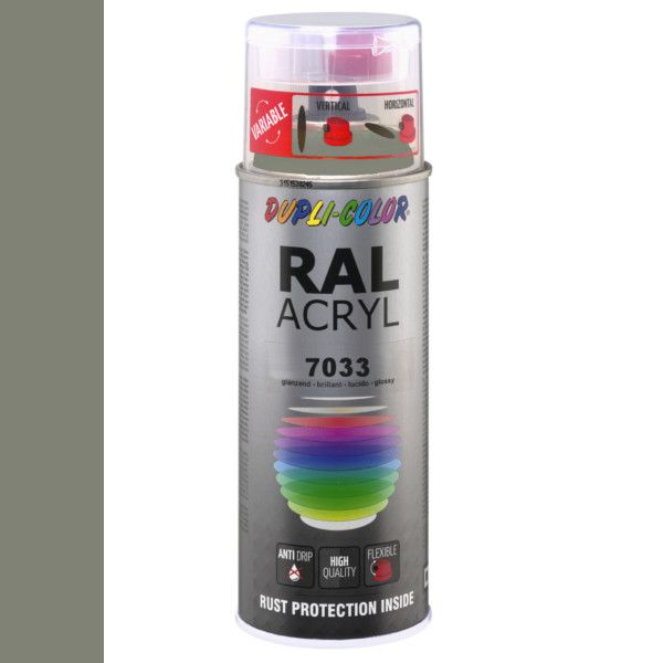 Dupli-Color spuitbus Acryl 400ml Hoogglans RAL 7033