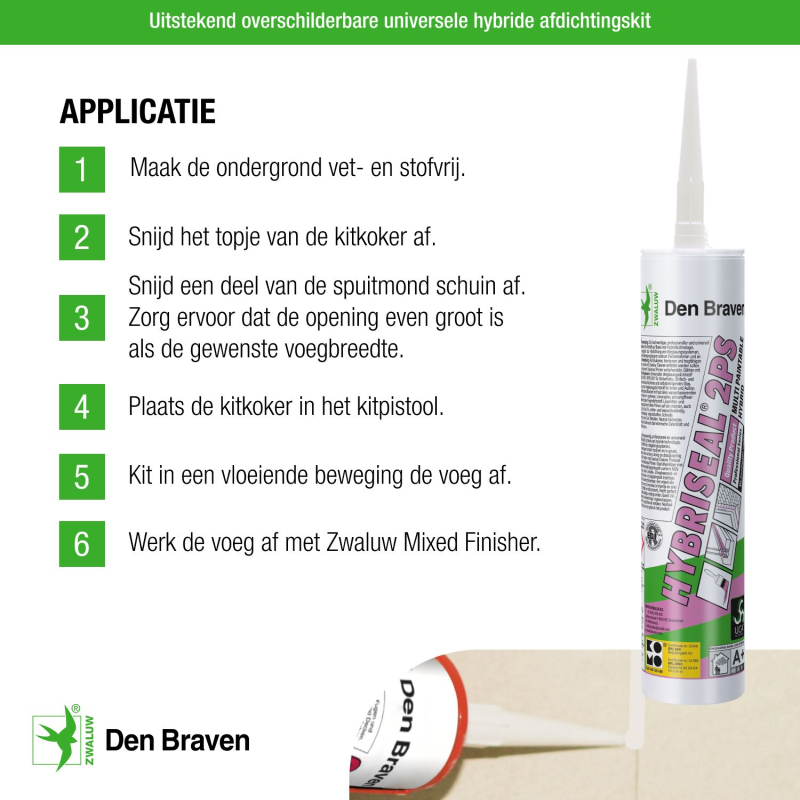 Zwaluw Den Braven Hybriseal 2PS 290ml