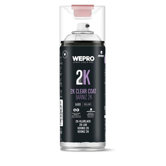 MTN WEPRO 2K Blanke Lak Spuitbus 400ml Hoogglans