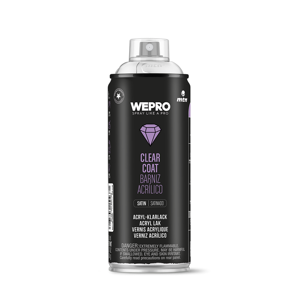 MTN WEPRO Clear Coat Spuitbus 400ml – Zijdeglans Blanke Lak