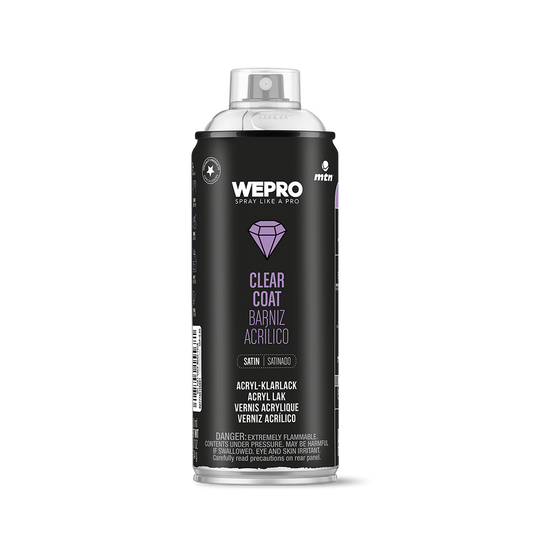 MTN WEPRO Clear Coat Spuitbus 400ml – Zijdeglans Blanke Lak