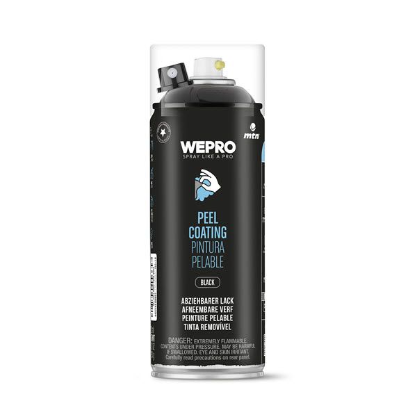 MTN WEPRO Peel Coating Spuitbus 400ml - ZWART