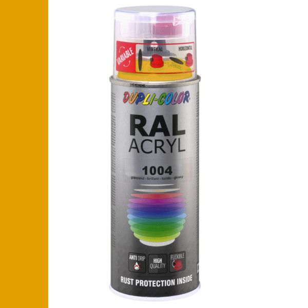Dupli-Color spuitbus Acryl 400ml Hoogglans RAL 1004