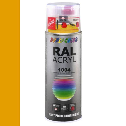 Dupli-Color spuitbus Acryl 400ml Hoogglans RAL 1004