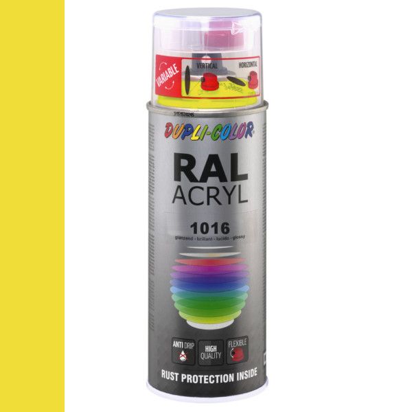 Dupli-Color spuitbus Acryl 400ml Hoogglans RAL 1016