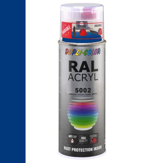 Dupli-Color spuitbus Acryl 400ml Hoogglans RAL 5002