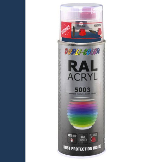 Dupli-Color spuitbus Acryl 400ml Hoogglans RAL 5003