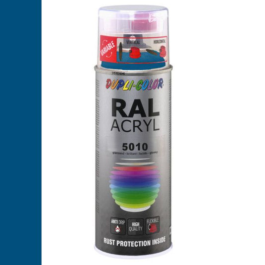 Dupli-Color spuitbus Acryl 400ml Hoogglans RAL 5010