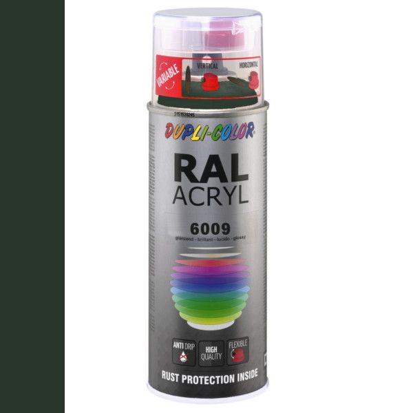 Dupli-Color spuitbus Acryl 400ml Hoogglans RAL 6009