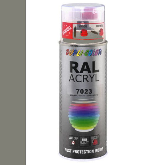 Dupli-Color spuitbus Acryl 400ml Hoogglans RAL 7023