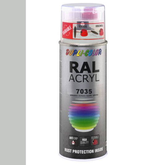 Dupli-Color spuitbus Acryl 400ml Hoogglans RAL 7035