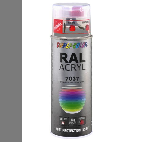 Dupli-Color spuitbus Acryl 400ml Hoogglans RAL 7037