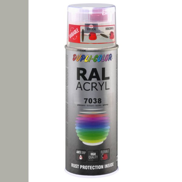 Dupli-Color spuitbus Acryl 400ml Hoogglans RAL 7038