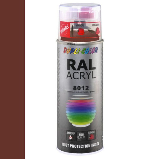 Dupli-Color spuitbus Acryl 400ml Hoogglans RAL 8012