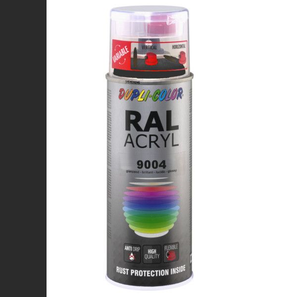 Dupli-Color spuitbus Acryl 400ml Hoogglans RAL 9004
