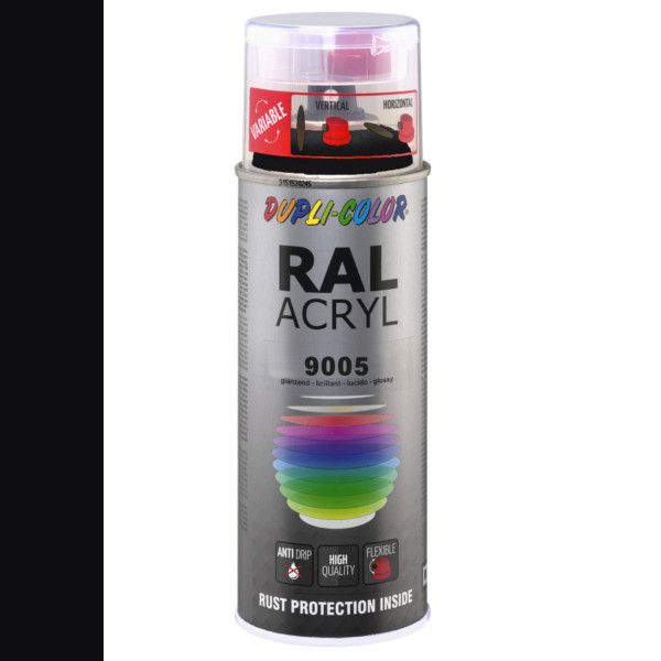 Dupli-Color spuitbus Acryl 400ml Hoogglans RAL 9005