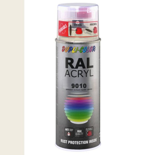 Dupli-Color spuitbus Acryl 400ml Hoogglans RAL 9010